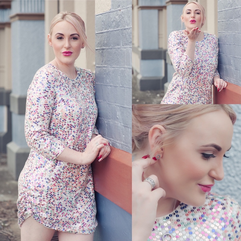 P A R K E R : “Petra” Multicolor Sequin Mini Dress - Picture 7 of 8